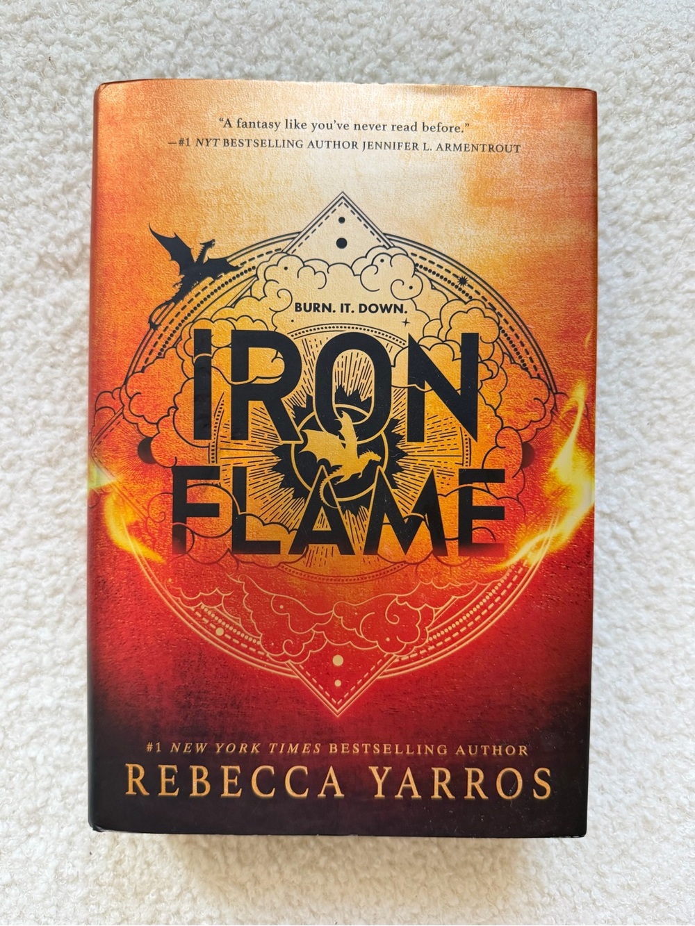 OOP First Edition Iron Flame by Rebecca Yarros *Sprayed Edges*